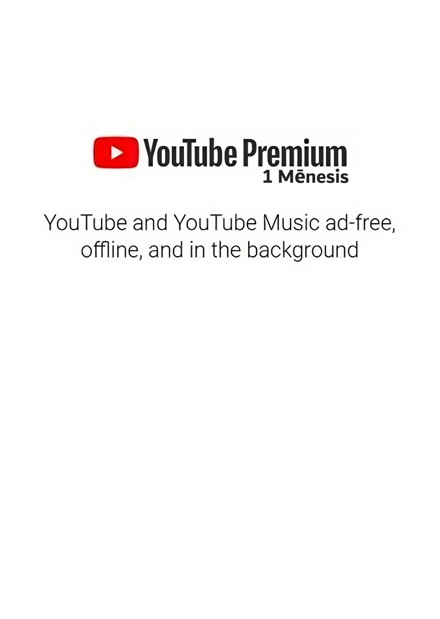 Youtube Premium Plāns
